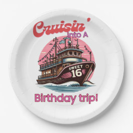 Sweet sixteen16番目のクルージングの誕生日旅行 ペーパープレート