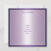 Sweet sixteen16紫バタフライ誕生日3 招待状 (裏面)