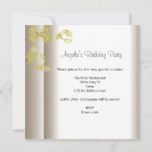 Sweet sixteen16誕生日パーティー金ゴールドスターズホワイト 招待状 (裏面)