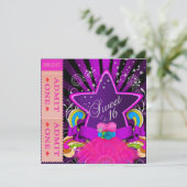 SWEET SIXTEEN16thバースデーパーティーおもしろいチケット 招待状 (スタンド正面)