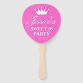 Sweet sixteen16th誕生日パーティーのカスタム写真 ハンドファン (正面)