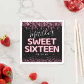 Sweet sixteen16th誕生日パーティー スタンダードカクテルナプキン (インサイチュ)