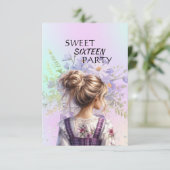 Sweet Sixteen お誕生日お祝いパーティーのご招待状(娘様用) 招待状 (スタンド正面)