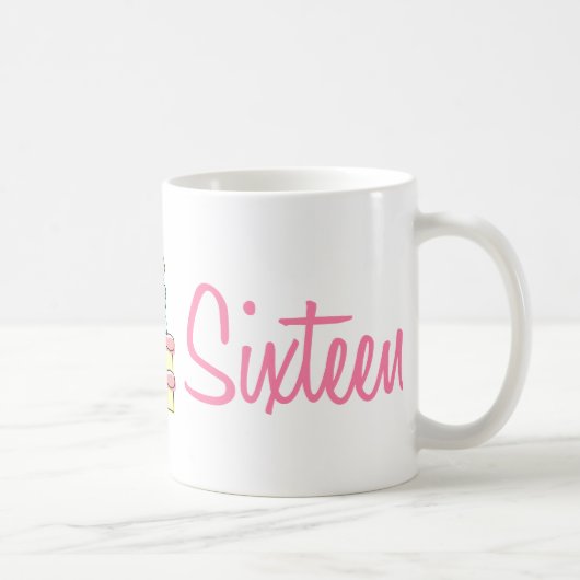 Sweet sixteen (お誕生日ケーキ) コーヒーマグカップ (右)