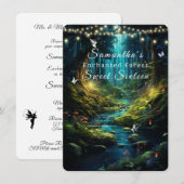 Sweet Sixteen エンチャンテッドフォレストの妖精のライト 招待状 (正面/裏面)