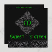 Sweet sixteen·セルト·スタイル·招待状·カード-顧客 招待状 (正面/裏面)