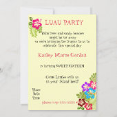 Sweet sixteen、ハイビスカス、ハワイアンルアウ（ハワイ式宴会）招待状 招待状 (裏面)