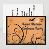 Sweet Sixteen ハロウィンコスチュームパーティー招待状 招待状 (正面/裏面)