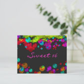 Sweet Sixteen バト・ミツワー ネオン招待状 招待状 (スタンド正面)