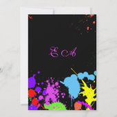 Sweet sixteen,バルミツワー，ネオングロー招待状 招待状 (裏面)