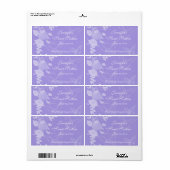 Sweet sixteen,バルミツワー，紫の白，カスタム ラベル (フルシート)