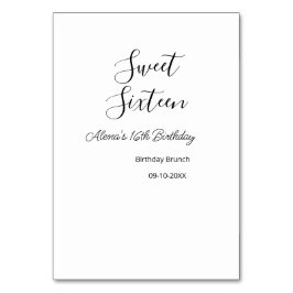 Sweet sixteen バースデーブランチ 16歳の誕生日 名前入り テーブルナンバー
