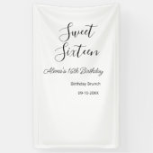 Sweet sixteen バースデーブランチ 16歳の誕生日 名前入り 横断幕 (縦)