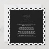 Sweet sixteen·バースデー·パーティーの白黒スポット 招待状 (裏面)