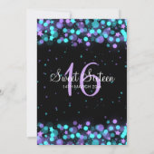 Sweet sixteen·パーティー·ライトと星 招待状 (裏面)