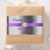 Sweet sixteen、パープルおよびパールのウォーターボトルラベル ラベル (インサイチュ)