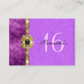 "sweet sixteen"ピンクブラック16歳 プレイスカード (裏面)