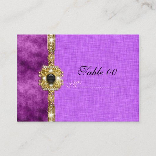 "sweet sixteen"ピンクブラック16歳 プレイスカード (正面)