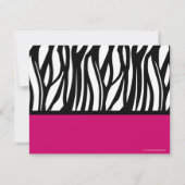 Sweet sixteen、ホットピンクゼブラ 招待状 (裏面)