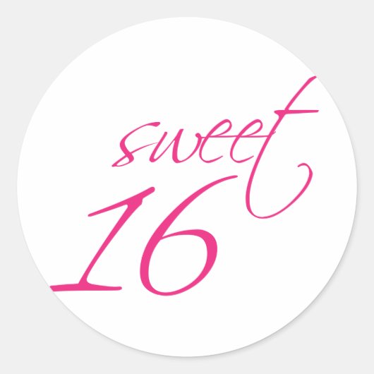 Sweet sixteen ラウンドシール (正面)