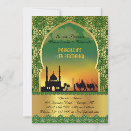 Sweet sixteen、誕生日、招待、アラビアンナイト 招待状
