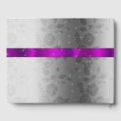 Sweet sixteen、輝き、ピンクサテンホワイトローズ ゲストブック (裏面)