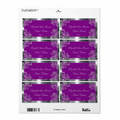 Sweet sixteen,銀グリッター,カスタム,水 ラベル (フルシート)