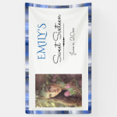 Sweet sixteen,青,サテフェイクン,カスタム 横断幕 (縦)