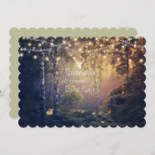 Sweet sixteen、魅惑された森の迷彩灯 招待状 (正面/裏面)