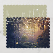 Sweet Sixteen、魅惑の森の鹿のランタン 招待状 (正面/裏面)