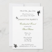 Sweet sixteen、魅惑の森、妖精、カスタム 招待状 (裏面)