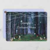 Sweet sixteen、魅惑の森、妖精、カスタム 招待状 (正面/裏面)