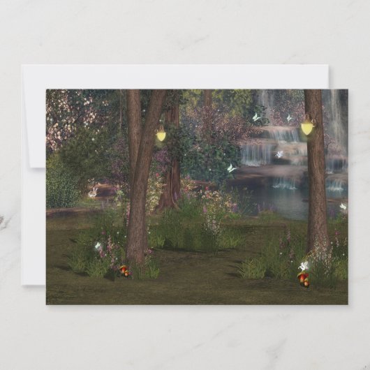 Sweet sixteen，魅惑の森，蝶，カスタム 招待状 (正面)