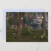 Sweet sixteen，魅惑の森，蝶，カスタム 招待状 (正面/裏面)