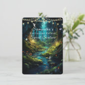 Sweet sixteen、魅惑的な森の妖精のライト 招待状 (スタンド正面)