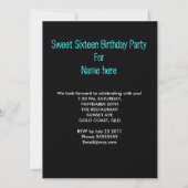 Sweet Sixteen 16パーティーチケット 招待状 (裏面)