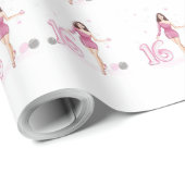 sweet sixteen、16歳の誕生日おめでとう。 ラッピングペーパー (ロールコーナー)