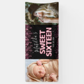 Sweet Sixteen 16歳の誕生日パーティーの写真 横断幕 (縦)