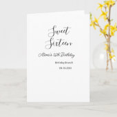 Sweet sixteen birthday brunch 16th birthday name d カード (黄色い花)