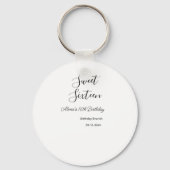 Sweet sixteen birthday brunch 16th birthday name d キーホルダー (裏面)