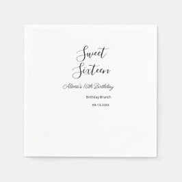 Sweet sixteen birthday brunch 16th birthday name d スタンダードカクテルナプキン