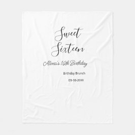 Sweet sixteen birthday brunch 16th birthday name d フリースブランケット