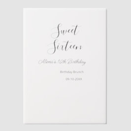 Sweet sixteen birthday brunch 16th birthday name d ベラム紙招待状