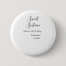 Sweet sixteen birthday brunch 16th birthday name d 缶バッジ