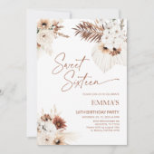 Sweet Sixteen Birthday Invitation 16TH Birthday 招待状 (正面)