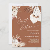 Sweet Sixteen Birthday Invitation 16TH Birthday 招待状 (正面)