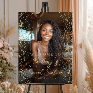 Sweet sixteen birthday photo welcome ポスター