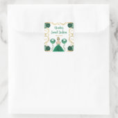 Sweet Sixteen Blonde Princess in Green スクエアシール (バッグ)