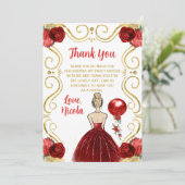 Sweet Sixteen Blonde Princess in Red サンキューカード (スタンド正面)