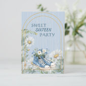 Sweet Sixteen Daughter Birthday Boots Invitation 招待状 (スタンド正面)